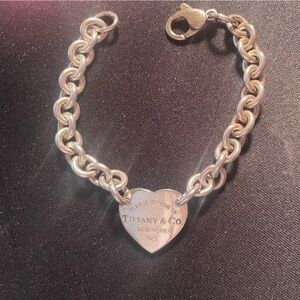 Tiffany & Co. Silver Heart Chain Bracelet